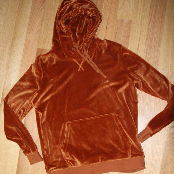 Russell Park Velour Classic Textured Sweatshirt Hoodie & Sweatpant SET; Large - Picture 2 of 4